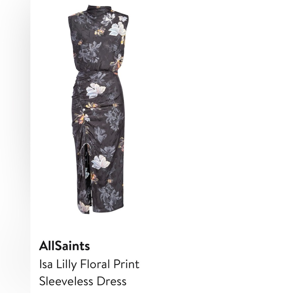 All Saints - Isa Lilly Dress in Blue & Black